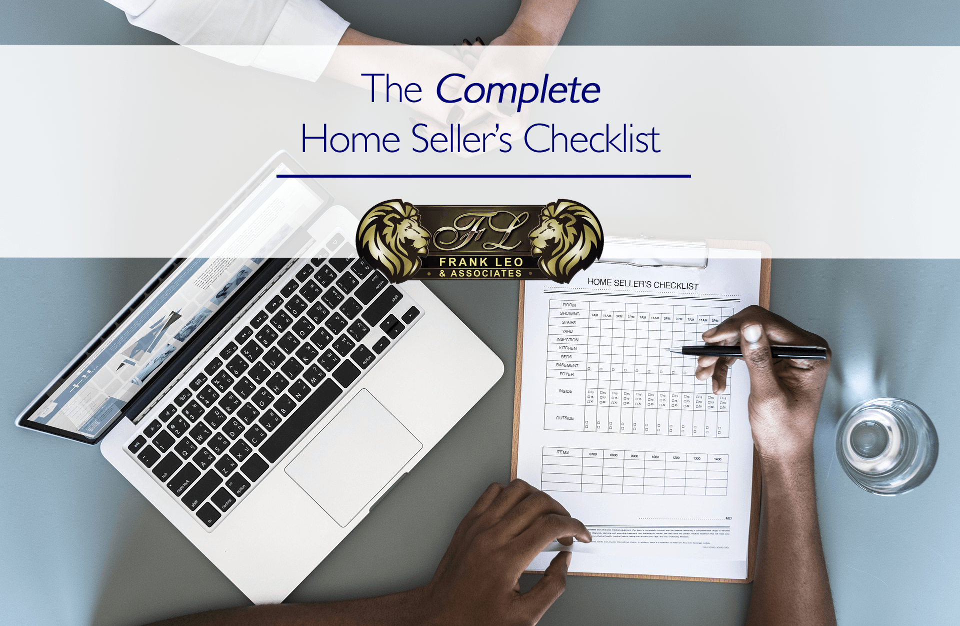 An_image_of_someone_filling_out_a_home_seller's_checklist_with_a_text_Overlay_reading_The_Complete_Home_Seller's_Checklist