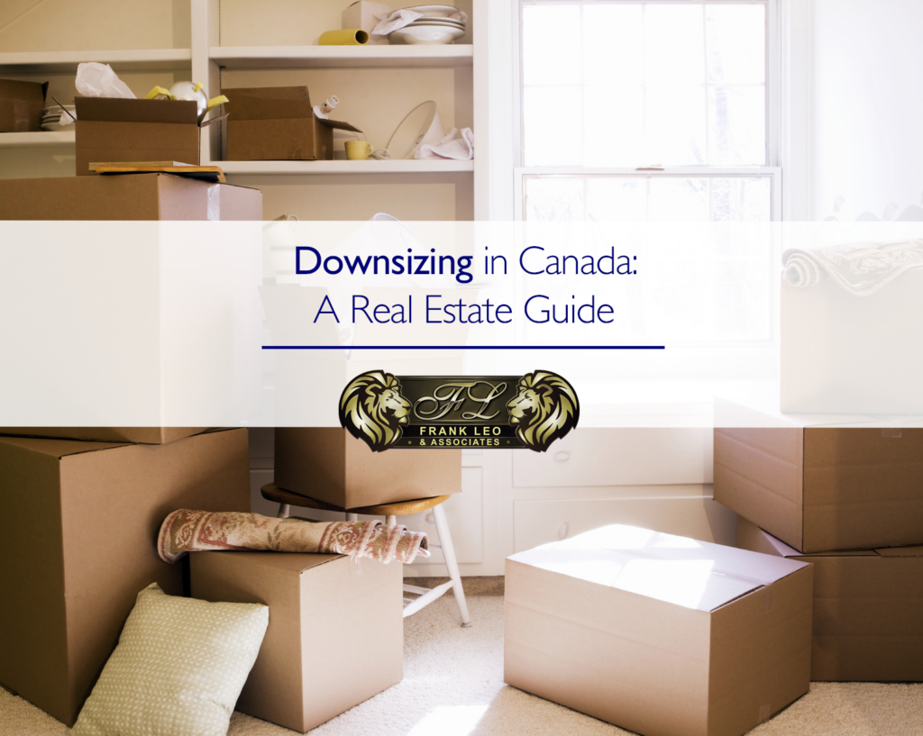 An image of a room full of boxes to illustrate downsizing in Canada