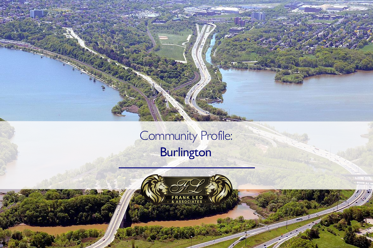 An image of the border of Burlington and Hamilton intended to represent the community for a Burlington Community Profile