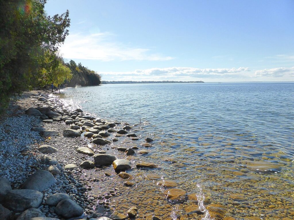 Sibbald point near Keswick Ontario, showing off the natural beauty in the area for a Keswick community profile
