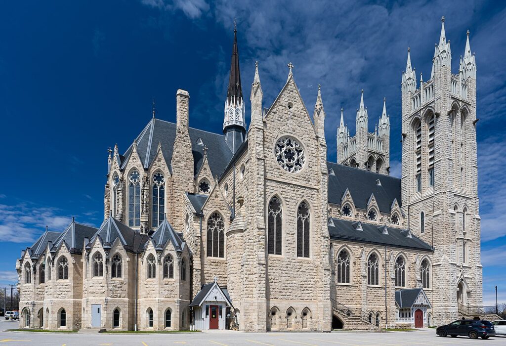 A basilica in Guelph showing of the towns heritage for a Guelph community profile