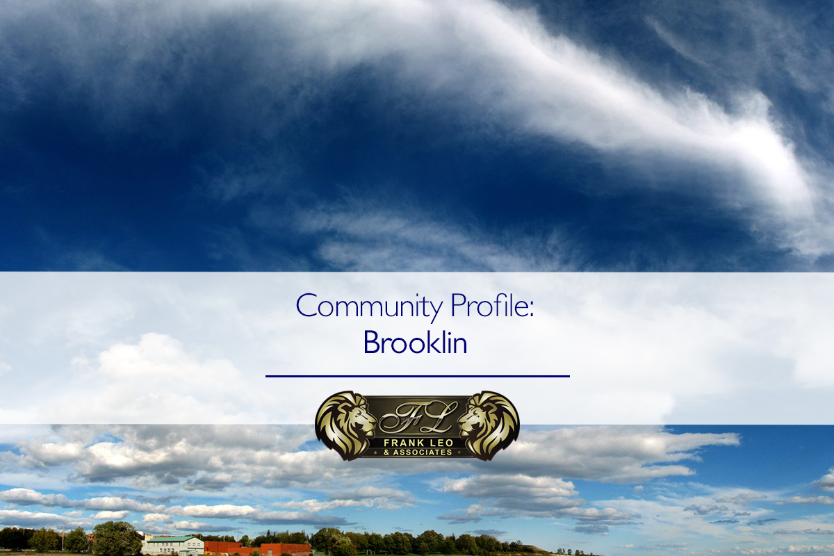 An image of the sky above Brooklin, Ontario used to show off the community for a Frank Leo & Associates Community Profile.