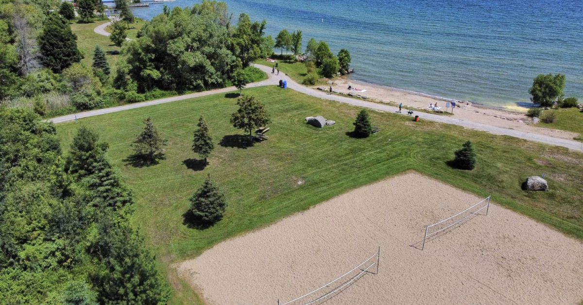 Aerial view of Innisfil Beach Park
